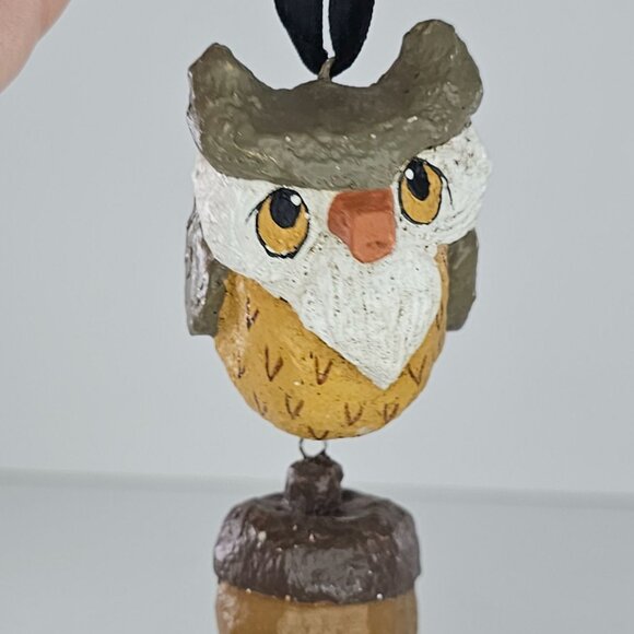 House of Hatten Owl with Acorn Christmas Ornament 1993 Vintage Decor - Picture 6 of 7